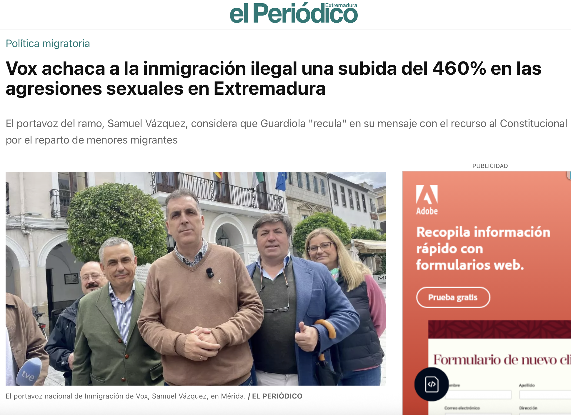 notocia de falsas acusaciones de vox violencia machista